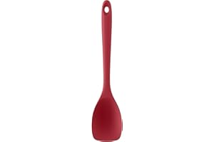 U-Taste Spatola in silicone: cucchiaio da cucina resistente al calore fino a 315°C, flessibile e senza cuciture, con ampia forma a cucchiaio per mescolare, amalgamare, mescolare e servire (Rosso)