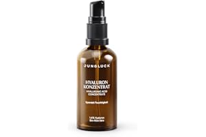 ‎JUNGLÜCK JUNGLÜCK Hyaluron Serum Hochdosiert - Anti Aging Serum - Natürliches Hyaluronsäure Konzentrat für ein pralles Hautgefühl - Hyaluronic Acid Gesichtsserum mindert Trockenheitsfältchen und feine Linien