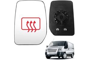 LMYSUFI UK Heated Side Wing Mirror Glass Front Door Wing Mirror Glass Compatible for FORD TRANSIT MK6 MK7 2000-2013 V348 YC1517K741AA YC1517K740AA (Left Side)