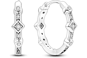 NARMO Boucles d'oreilles femmes argent 925 sterling coloré coeur hoops plumes Hoop Cross Hoop petits Hoop boucles d'oreilles huggie femmes Hoop boucles d'oreilles