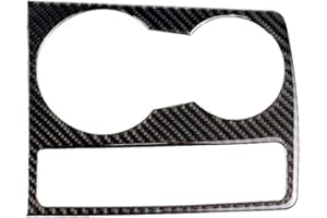 rongweiwang Carbon-Faser-Becherhalter-Panel-Abdeckung Trim Aufkleber Reflektierende Oberfläche Adhesive Zurück Ersatz für A5 A4 B8 2009-2015
