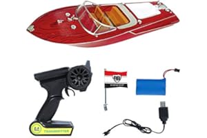 s-idee® 20003 Rc Yacht ferngesteuertes Venezia Boot in Riva Optik Motorboot