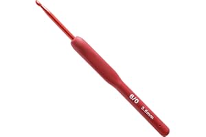 RUNFENG 1Pieza Ganchillos Crochet Ergonomicos de Silicona,Aguja de Ganchillo Ideal para Cualquier Tipo De PatróN E Hilado,Crochet Hook Set,Regalo para Mujeres,Kit de Agujas de Tejer Ganchillo Crochet-3.5 MM