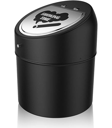 Set 5 Posacenere Acciaio Inox Per Esterni - Antivento 12cm Argento