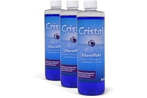 POOL TOTAL Cristal Klareffekt Trübungsentferner für alle Filterarten - Der Klarmacher für kristallklares Poolwasser - Sofortige Verbesserung der Filtration - Einfache Anwendung - Wirkt gegen trübes Wasser