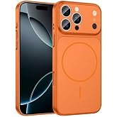 Zebana Apple iPhone 16 Pro Max ile Uyumlu Kılıf Zebana TitanMag Kılıf (iPhone 17 Pro Max G&ouml;r&uuml;n&uuml;ml&uuml;) Turuncu