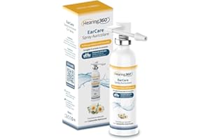 Hearing360 Spray auricolare per la pulizia delle orecchie, rimuove il tappo di cerume, flacone da 50 ml