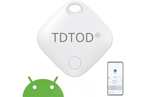 TDTOD Android Smart Tracker Tag Localizador de Llaves Compatible con Google Mi Dispositivo Buscar App (Android Solamente), buscador de Llaves Bluetooth para Equipaje/Bolsas/Maletas (Blanco, 1 Pack)
