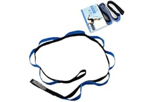 TAVIEW Yoga Strap for Stretching – Stretch Band with 10 Loops –Multi-Grip Pilates Hamstring Stretcher Belt – Physical Therapy Equipment for Best Flexibility