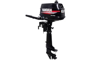 DIFU Motor fueraborda de 6 CV 2 tiempos 102 CC 4,4 kW motor fueraborda motor fueraborda motor de barco de cuatro tiempos, eje corto, refrigeración por agua CDI Manual