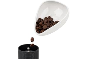 watchget Tazza dosatrice in ceramica per caffè e tè, contenitore dosatore monodose per chicchi di caffè e tè sfuso, bianco