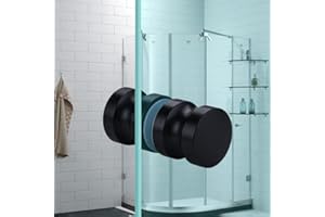 YIDELAI-Maniglia porta in vetro, maniglia a foro singolo in lega di alluminio da 2,4 pollici, maniglia cilindrica solida scorrevole porta doccia in vetro, accessori bagno doccia