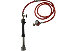 LSMIITTH Étrangleur d'air pour forge à gaz, poêle à gaz, forge, maréchal-ferrure, couteaux, ferrures métalliques, butane, propane, GPL, brûleur à gaz avec régulateur noir