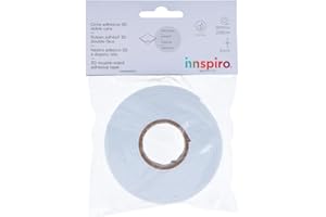 INNSPIRO Adhésif mousse 3D ruban blanc rouleau 1,9 x 229 cm 2 mm. Épaisseur :