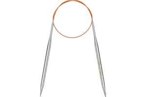 Coopay 1 Pièce Aiguille à Tricoter Circulaires 6,0mm, Aiguilles Circulaires Tricot 60cm de Long, Aiguille Circulaire en Métal avec Fil Flexible pour Tricoter Bonnet, Chaussettes, Pulls, Manches