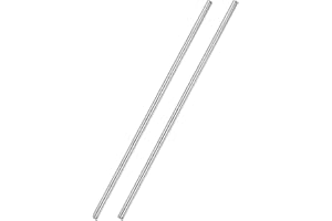 sourcing map Varillas Redondas Sólidas de Acero Inoxidable 304 4mm x 300mm para DIY, 2 Piezas
