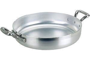 BALDASSARE AGNELLI Pentole Agnelli, FAMA114, Tegame con 2 Maniglie, Alluminio, Argento