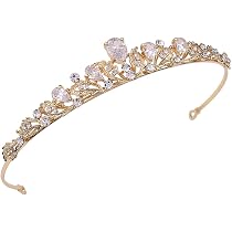 JWICOS Perlen-Kristall-Tiara – Krone Für Hochzeit, Abschlussball, Braut & Brautjungfer