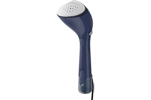 Philips 7000 Series Handheld Steamer - 1500W, 28g/min Continuous Steam. Optimal Temp. Metal Soleplate, 100ml Detachable Tank. Travel Pouch Included, Deep Azur (STH7020/20)