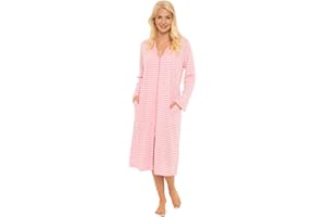Suzy & Me Ladies 100% Cotton Zip Dressing Gown