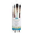 Princeton Neptune Fine Art Watercolours Brushes Pro Set, Synthetic Squirrel, 4 Piece Brush Set, Short Handle, Ideal for Professionals & Students