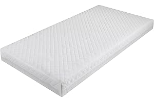 BRILLARS Baby Toddler Cot Bed Mattress 140x70x13cm | Quilted Zip Cover, Anti-Allergy, Temperature-Regulating & Breathable Design | UK Made High-Density Foam for Comfort & Durability