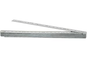 Metrica 16010 - Metro avvolgibile in acciaio INOX, lunghezza 2 metri, mm/mm