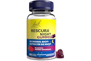 ‎BACH RESCURA Bach RESCURA Night Gummi Beere Bachblüten I 60 Stk. I Bachblütenmischung für die Nacht I ehemals Rescue das Original