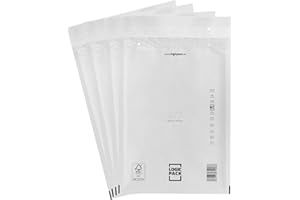 LOGIC PACK Lot de 200 Enveloppe Bulle Enveloppes matelassées G7 250 x 350 mm Enveloppes de protection pour expédition, enveloppes blanches autocollantes, pour le format DIN A4