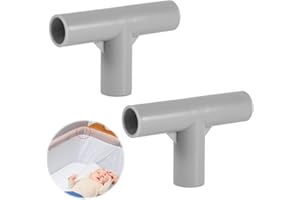 PEUTIER 2pcs Baby Playpen Parts T-Shaped Joints, 0.75 Inch Inner Diameter, Grey, PVC, Baby & Toddler, Unisex, Playpen Connectors, Children, Parents & Caregivers, 60118031