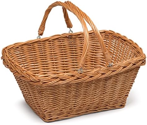 Wicker Shopping Basket With Handles