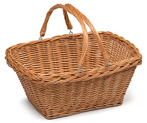 Wicker Shopping Basket With Handles