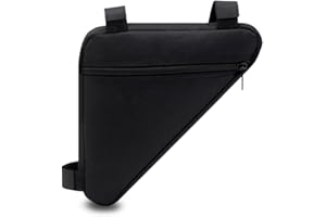 HAGOT Borsa Telaio Triangolare per Bici, Manubrio Anteriore Impermeabile, Borse Portaoggetti Sottosella con Striscia Riflettente, Marsupio per Bici da Corsa e Mountain Bike