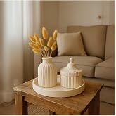 Modern El Yapımı Beton &amp; Seramik Dekoratif Set &ndash; 4 Par&ccedil;a