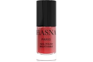 HASNA COSMETICS Hasna Paris - Vernis à Ongles Halal - Éco-Responsable - Brillance et Longue Tenue - Facile à Appliquer - 6ml (ROUGE CARMIN)