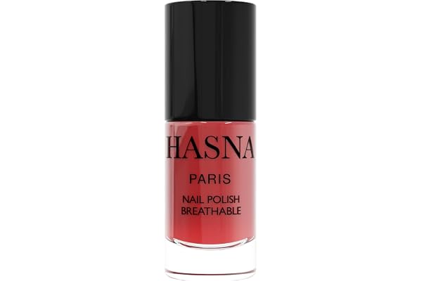 Hasna Paris - Vernis à Ongles Halal - Éco-Responsable - Brillance et Longue Tenue - Facile à Appliquer - 6ml (ROUGE CARMIN)