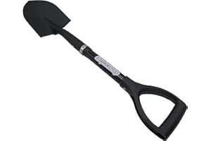 Spaceshop® Mini Pala Scavo Vanga Acciaio Metal Detector Multiuso Asta Fibra di Vetro Leggera 73cm