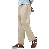 Urbano Fashion Men's Loose Fit Solid Linen Blend Trousers Non-Stretchable