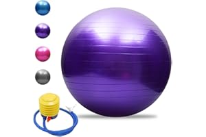 ‎TOMSHOO TOMSHOO Anti-Burst Yoga Ball verdickt Stabilität Balance Ball Pilates Barre körperliche Fitness Gymnastikball 45CM / 55CM / 65CM / 75CM Geschenk Luftpumpe