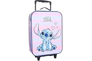 mybagstory - Valigia - Stitch - Viola - Bambino - Bagaglio - Viaggio - Vacanza - Valigia ragazza - Dimensione 42 cm - Ruote - Idea Regalo, Stitch - Viola, 42 cm x 32 cm x 11 cm, Classico