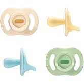 Tommee Tippee StayPut Ultra-light Pacifier | 0-6 Meters, 4 Pack, One-Piece Silicone Design