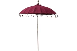 Oriental Galerie Bali Sonnenschirm Balinesischer Schirm Garten Baumwolle Sonnenschutz Handarbeit Retro Vintage Dekoschirm 2-teilig ca.180 cm