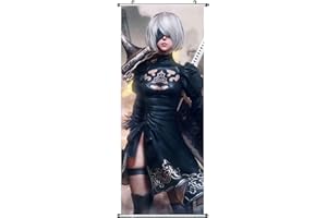 CosplayStudio NieR Automata - Cuadro enrollable de tela de cacemono, 100 x 40 cm, diseño: Yorha n.º 2 tipo B
