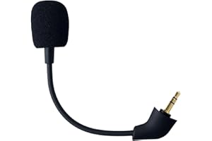 SPTSSWET Microphone de Rechange Anti-Bruit pour Kingston pour HyperX Cloud 2 II Modèles post-2022 Cloud Core Pro X Détachable Casque Gaming pour PS4, Xbox One, PC, Jack 3,5 mm, 16 cm