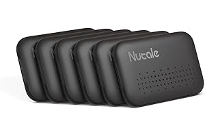 Nutale Mini Schlüsselfinder mit App - 6PCS Kaffee mit Schlüsselanhänger - Bluetooth Schlüsselfinder Kompatibel mit iOS und Android - für AutoSchlüssel Haustier oder Rucksäcke