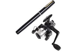BEAHING Pocket Mini Pen Appearance Fishing Rod - Portable Rotating Wheel, Winter Outdoor Accessory