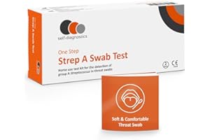 2x self-diagnostics Strep A Test - Test estreptococo garganta - Streptococcus test para la detección del antígeno estreptocócico del grupo A - Promueve el bienestar de toda la familia en casa