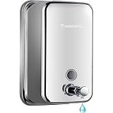 Hand Soap Dispenser, Stainless Steel Manual Soap Dispenser for Commercial and Household Bathrooms, Wall Mounted Liquid Soap P