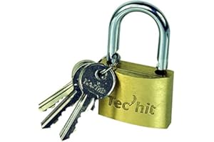 Tec Hit 428025 – Candado latón 25 mm 3 llaves