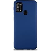 KZY Contact Velvet Launch Silicone Case in Cover Compatible with Samsung Galaxy M31 - Navy Blue